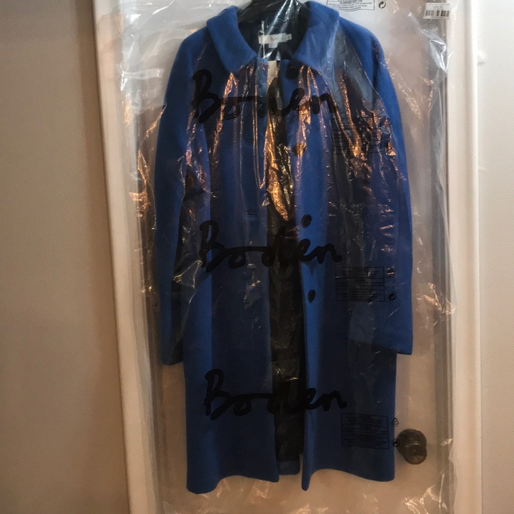 Boden wool coat. NWOT. Cornflower blue. Size 12 US
